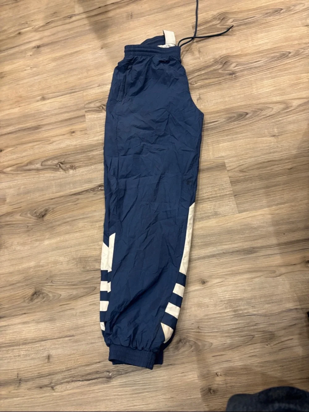 adidas Navy and White Retro Jogger Pants - Picture 2 of 3